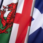 collage of flags of the united kingdom