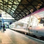 virgin train on the platform at liverpool lime street station
