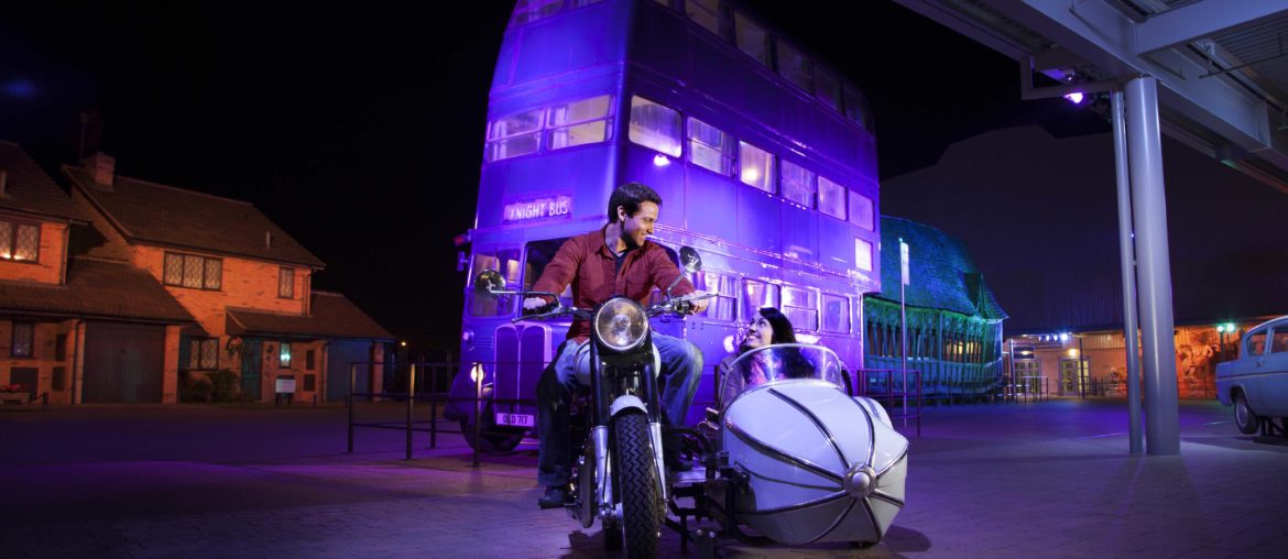 harry potter studio tour london knight bus display