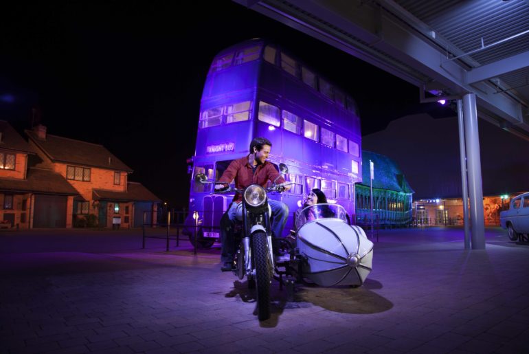 harry potter studio tour london knight bus display