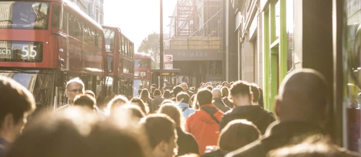 busy street in central london